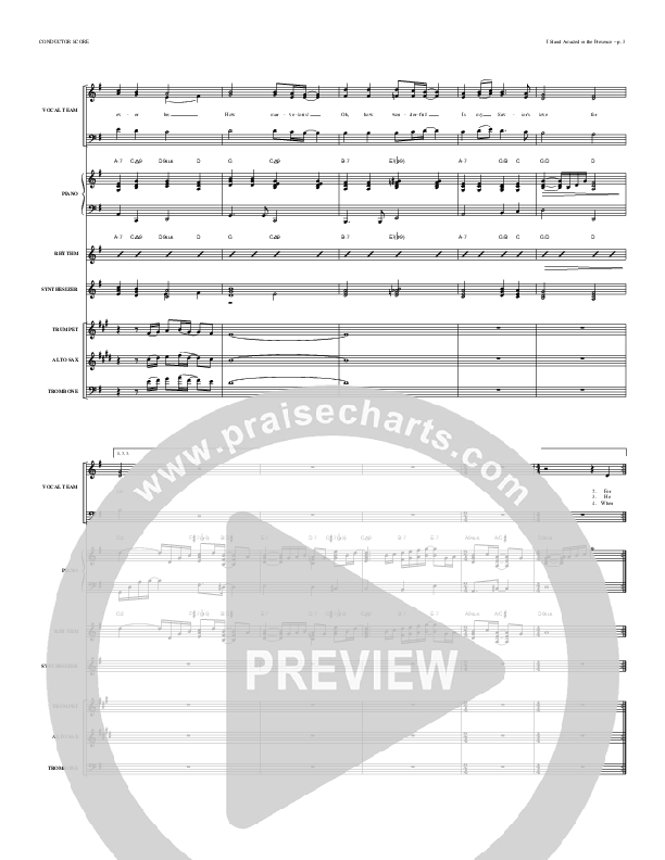 I Stand Amazed In The Presence Conductor's Score (Todd Billingsley)
