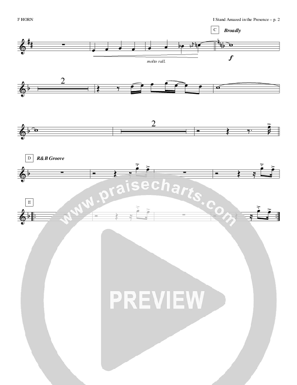 I Stand Amazed In The Presence French Horn (Todd Billingsley)