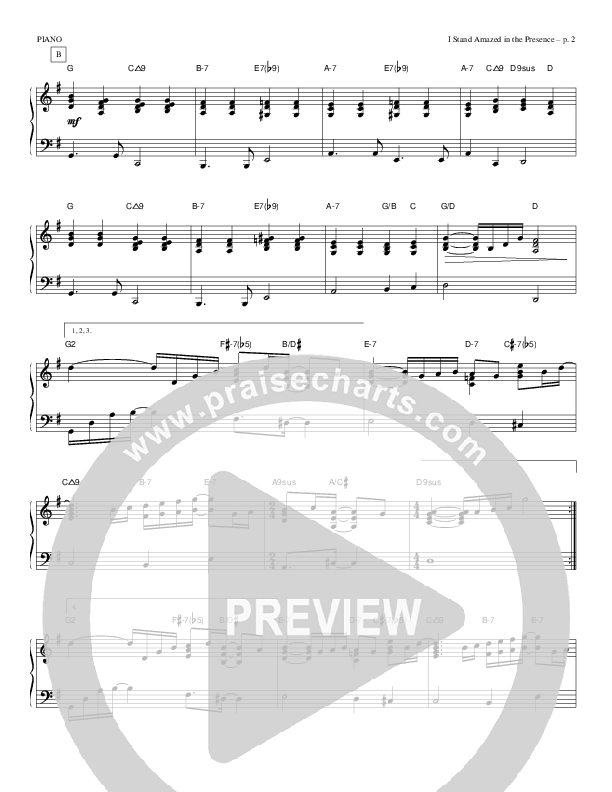 I Stand Amazed In The Presence Piano Sheet (Todd Billingsley)