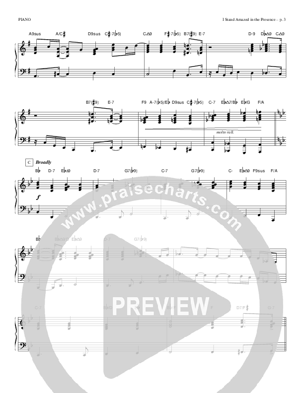 I Stand Amazed In The Presence Piano Sheet (Todd Billingsley)