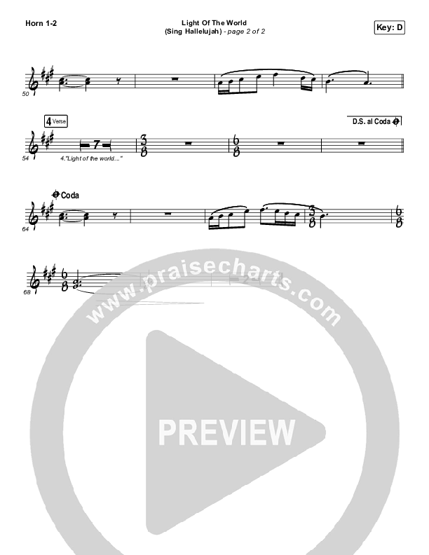 Light Of The World (Sing Hallelujah) Brass Pack (We The Kingdom)