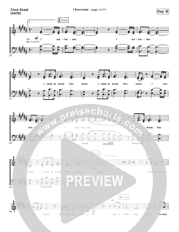 I Surrender Choir Vocals (SATB) (Hillsong Worship)
