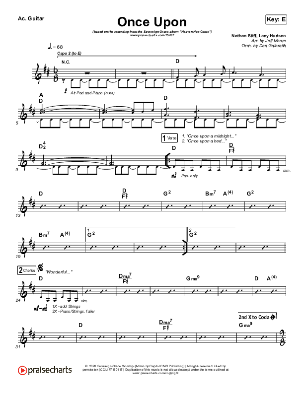 Once Upon Acoustic Guitar (Sovereign Grace)