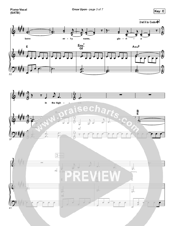 Once Upon Piano/Vocal (SATB) (Sovereign Grace)