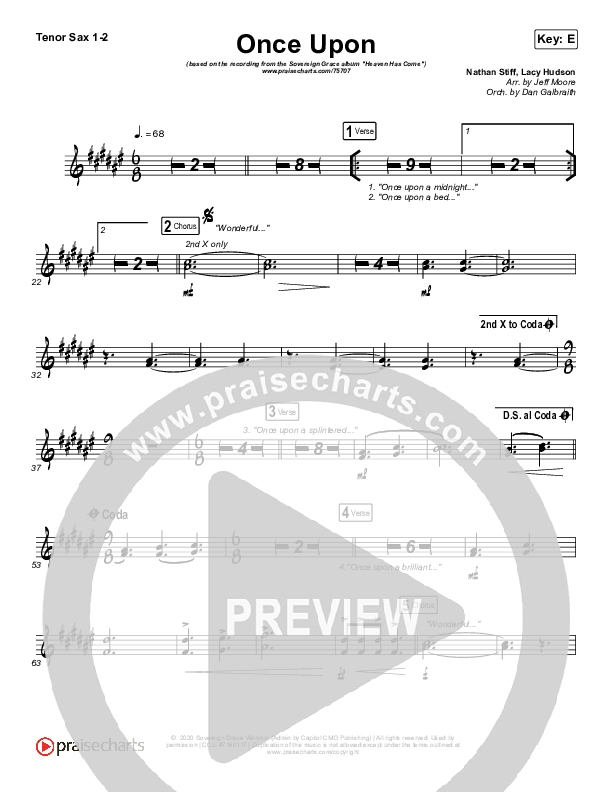 Once Upon Tenor Sax 1/2 (Sovereign Grace)