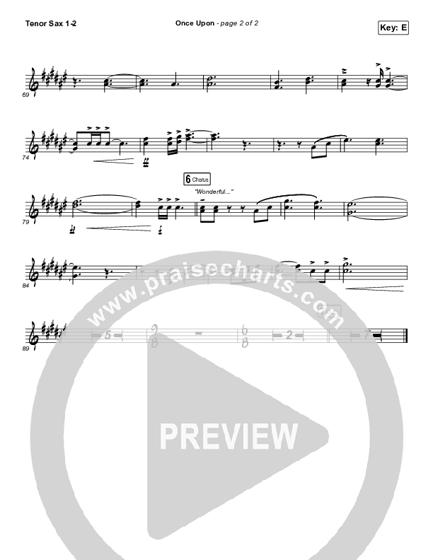 Once Upon Tenor Sax 1/2 (Sovereign Grace)