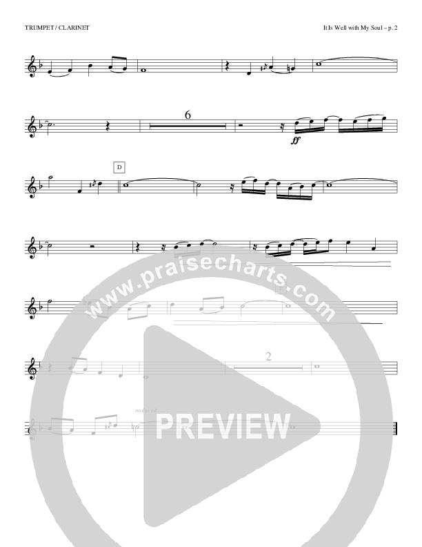 It Is Well With My Soul Clarinet (Todd Billingsley)