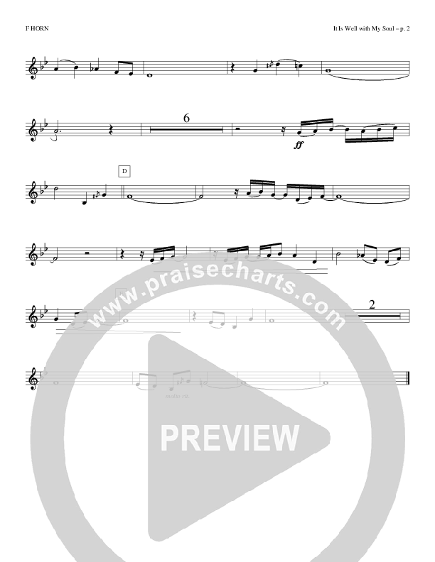 It Is Well With My Soul French Horn (Todd Billingsley)