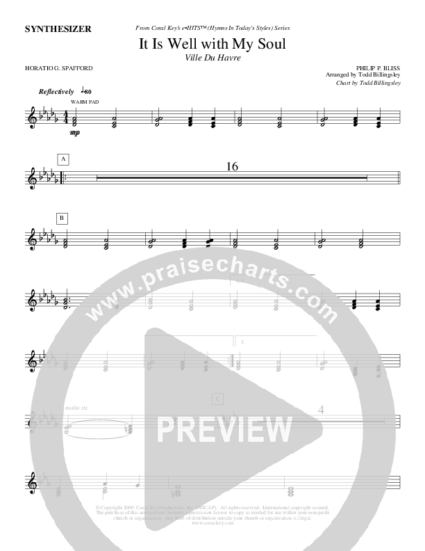 It Is Well With My Soul Synth (Todd Billingsley)