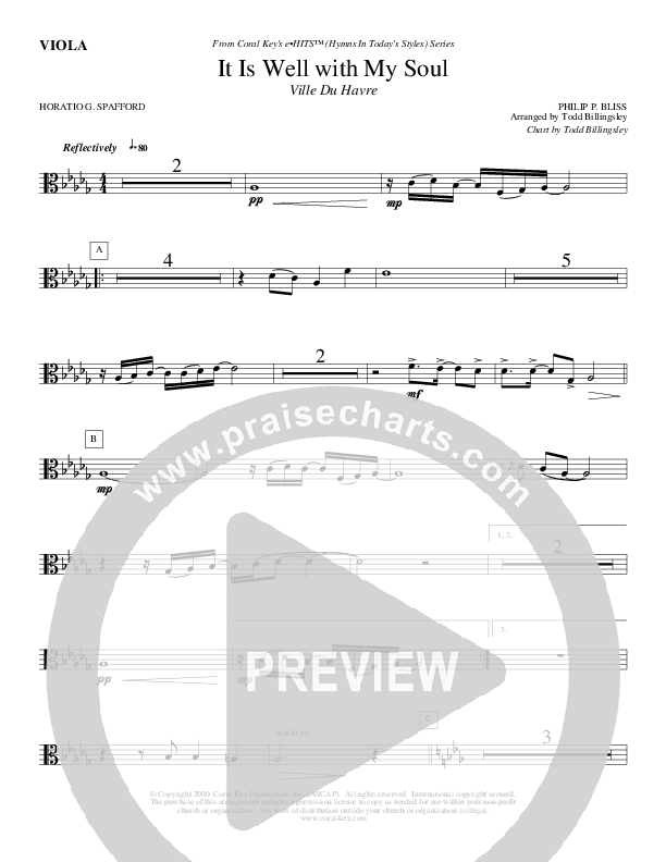 It Is Well With My Soul Viola (Todd Billingsley)