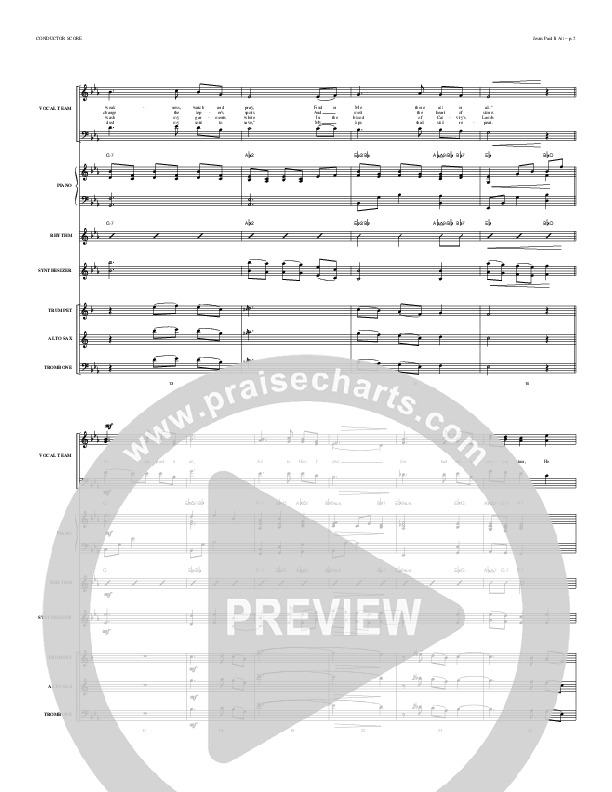 Jesus Paid It All Conductor's Score (Todd Billingsley)