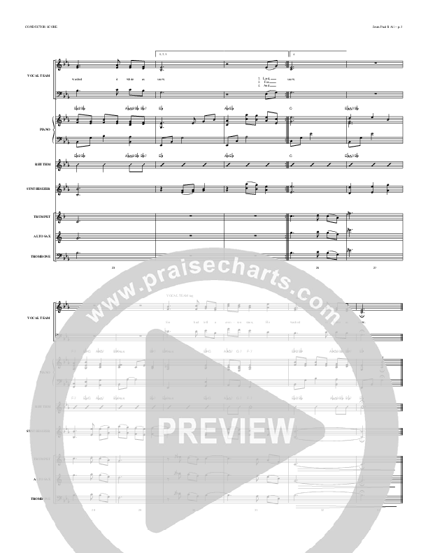 Jesus Paid It All Conductor's Score (Todd Billingsley)