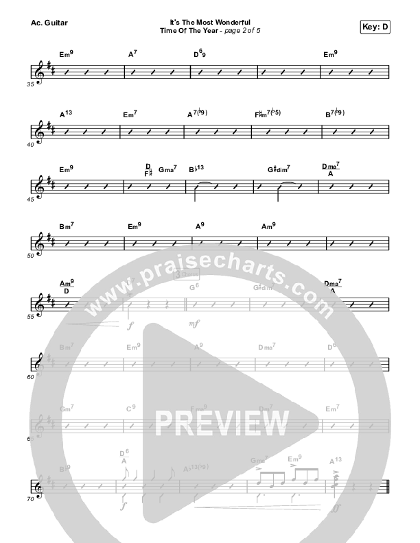 It's The Most Wonderful Time Of The Year Acoustic Guitar (Michael W. Smith)