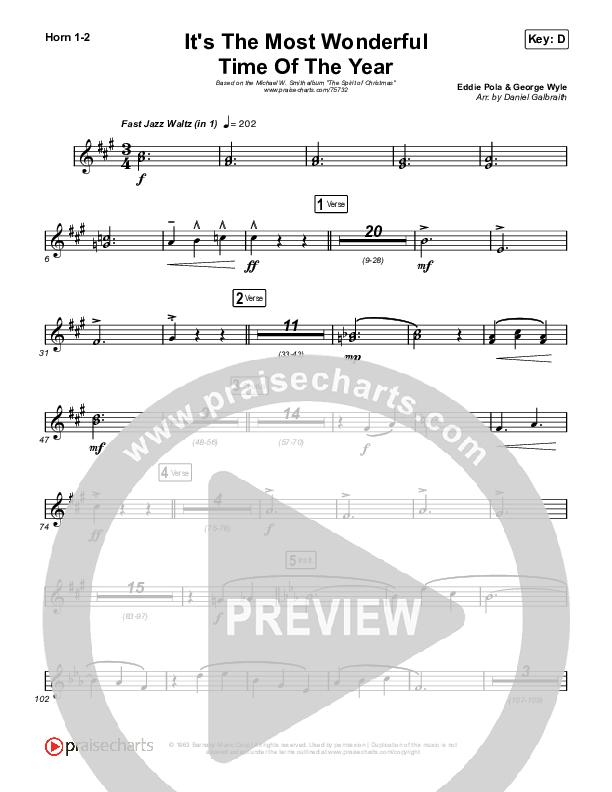 It's The Most Wonderful Time Of The Year Brass Pack (Michael W. Smith)