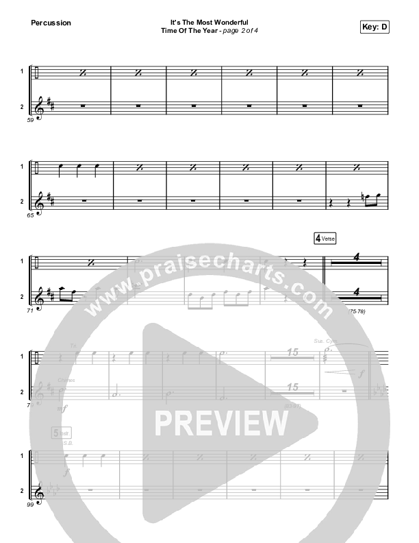 It's The Most Wonderful Time Of The Year Percussion (Michael W. Smith)