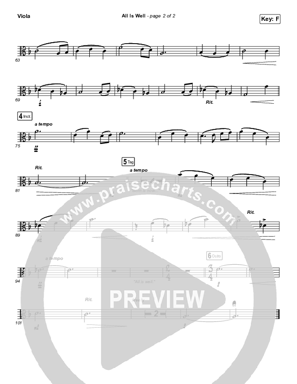 All Is Well Viola (Michael W. Smith / Carrie Underwood)