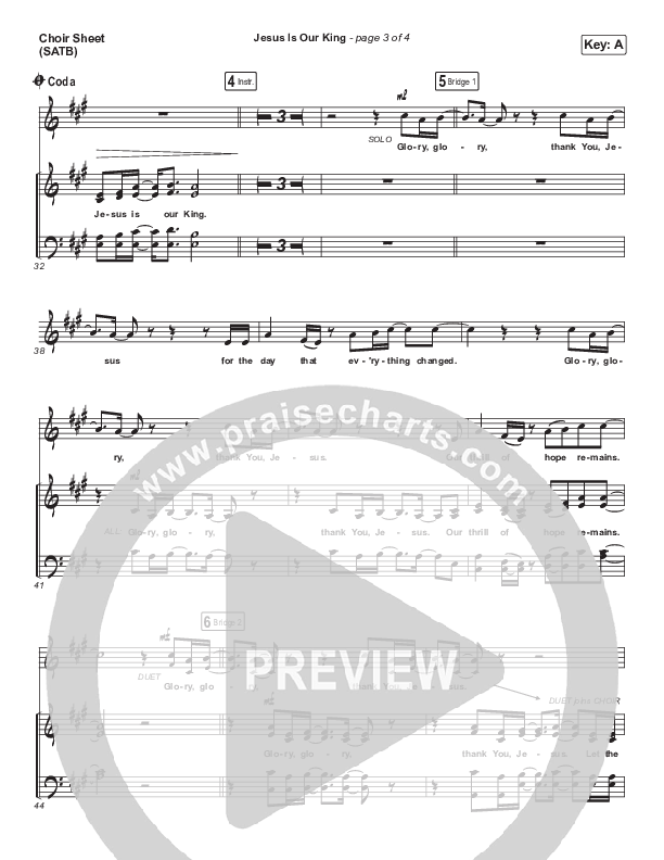 Jesus Is Our King Choir Sheet (SATB) (Cross Point Music)