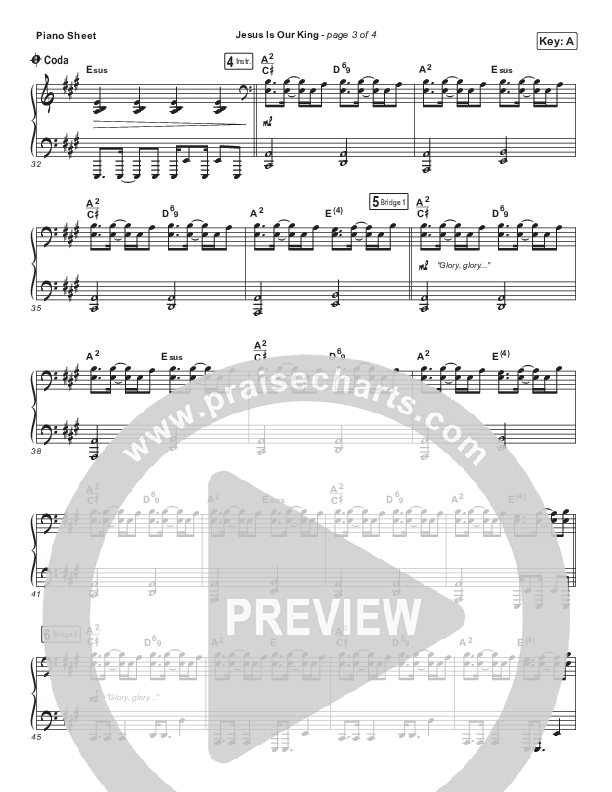 Jesus Is Our King Piano Sheet (Cross Point Music)