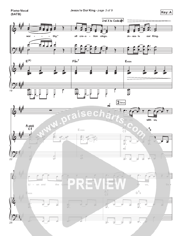 Jesus Is Our King Piano/Vocal (SATB) (Cross Point Music)