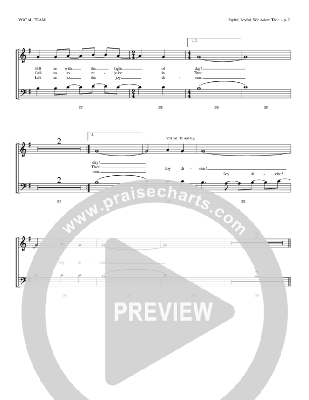 Joyful Joyful We Adore Thee Choir Sheet (Todd Billingsley)