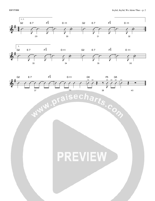 Joyful Joyful We Adore Thee Rhythm Chart (Todd Billingsley)
