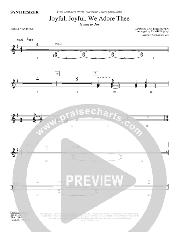 Joyful Joyful We Adore Thee Synth (Todd Billingsley)