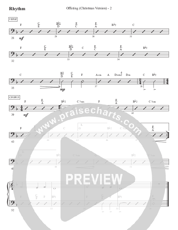 Offering (Christmas) Rhythm Chart (WorshipTeam.tv)