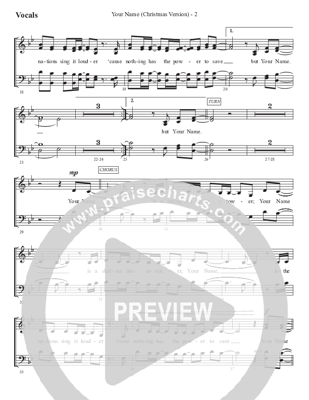 Your Name (Christmas Version) Choir Sheet (SATB) (WorshipTeam.tv)