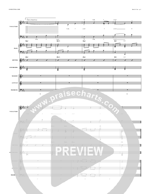 Just As I Am Conductor's Score (Todd Billingsley)