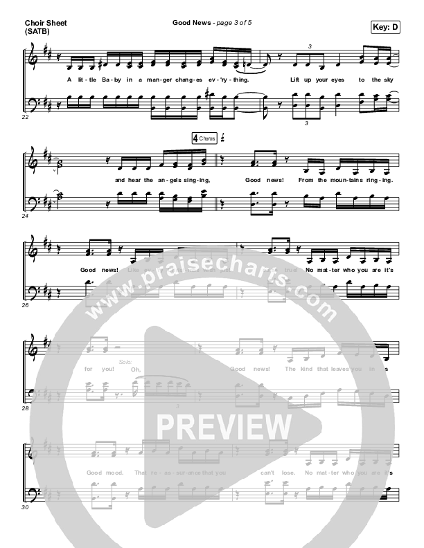 Good News Choir Sheet (SATB) (Unspoken)