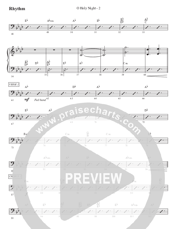 O Holy Night Rhythm Chart (WorshipTeam.tv)