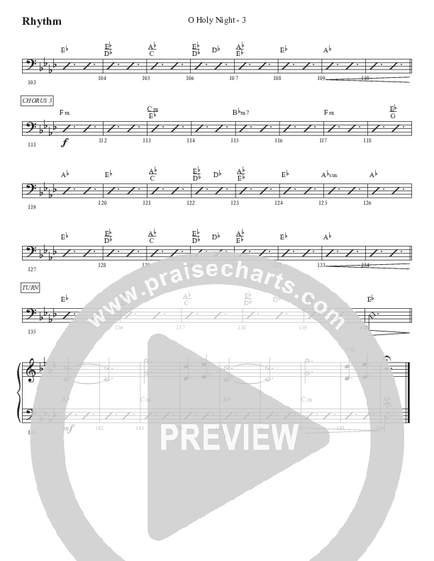O Holy Night Rhythm Chart (WorshipTeam.tv)