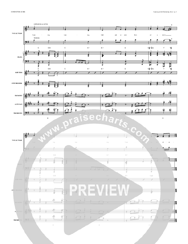 Leaning On The Everlasting Arms Conductor's Score (Todd Billingsley)