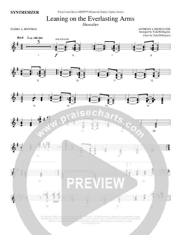 Leaning On The Everlasting Arms Synth (Todd Billingsley)