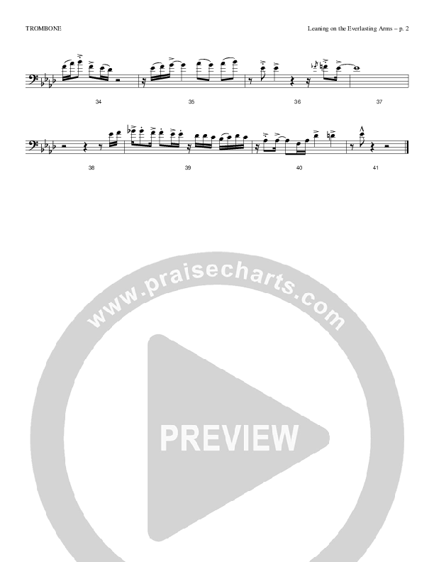 Leaning On The Everlasting Arms Trombone (Todd Billingsley)