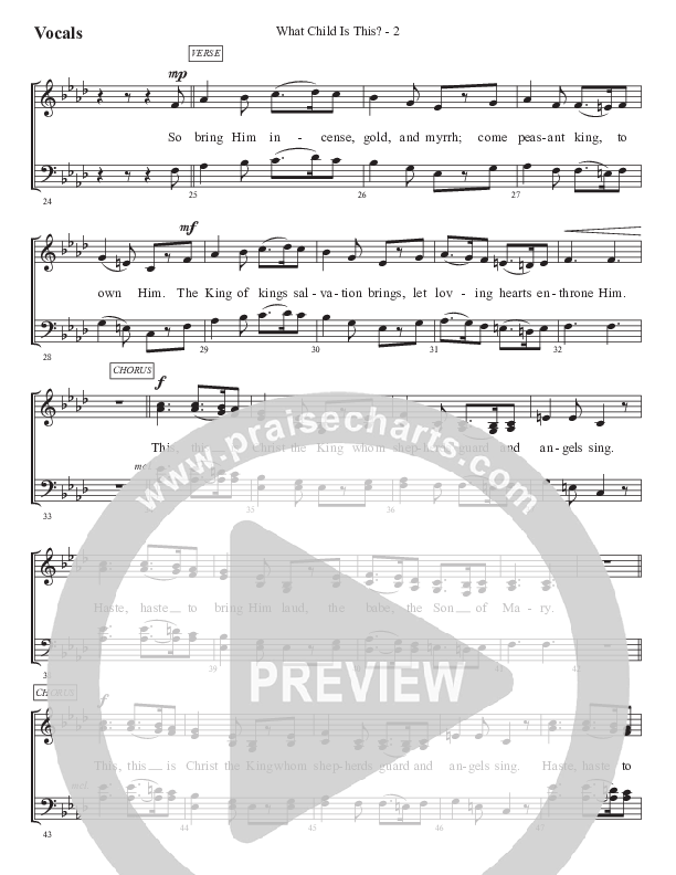 What Child Is This (with Indescribable) Choir Sheet (SATB) (WorshipTeam.tv)