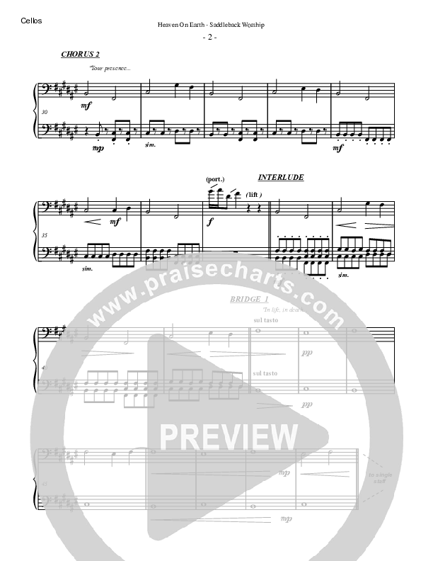 Heaven On Earth Cello (Sarah Reeves / Temree Abajian / Saddleback Worship)