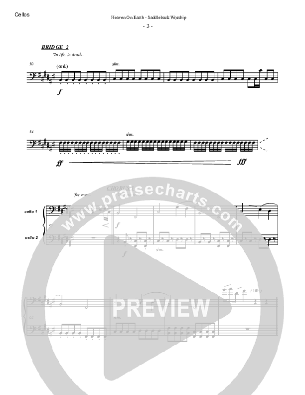 Heaven On Earth Cello (Sarah Reeves / Temree Abajian / Saddleback Worship)