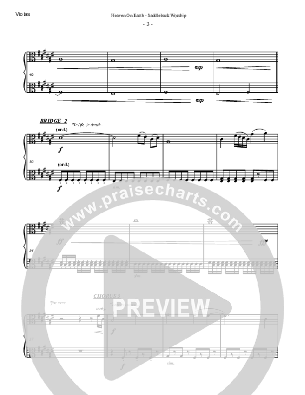 Heaven On Earth Viola (Sarah Reeves / Temree Abajian / Saddleback Worship)