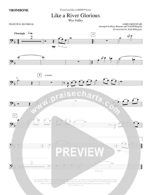 Like A River Glorious Trombone (Todd Billingsley)