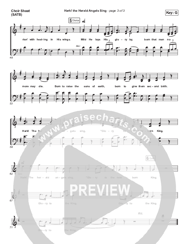 Hark The Herald Angels Sing (Acoustic) Choir Vocals (SATB) (Phil Wickham)