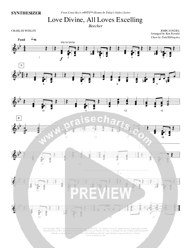 Love Divine All Loves Excelling Synth (Todd Billingsley)