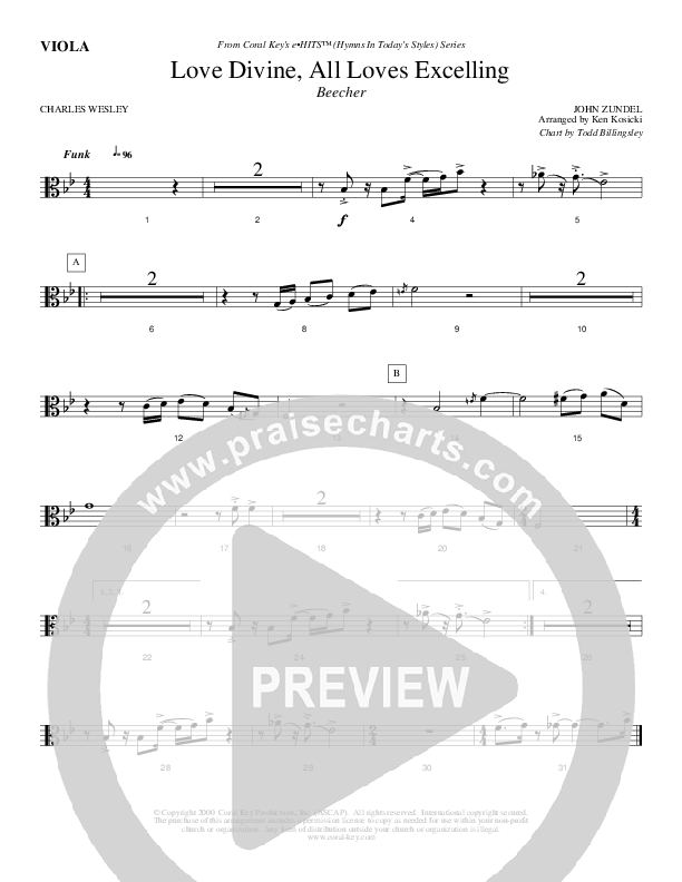 Love Divine All Loves Excelling Viola (Todd Billingsley)