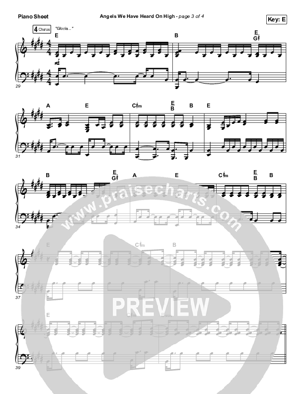 Angels We Have Heard On High (Acoustic) Piano Sheet (Phil Wickham)