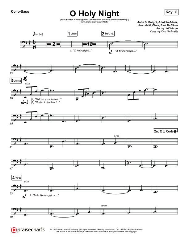 O Holy Night (Live) Cello/Bass (The McClures / Hannah McClure / Paul McClure)