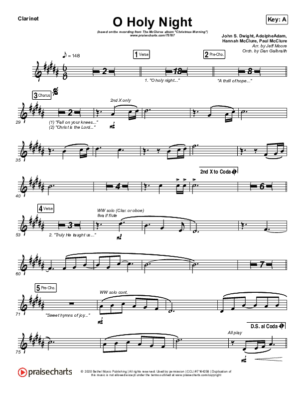 O Holy Night (Live) Clarinet (The McClures / Hannah McClure / Paul McClure)