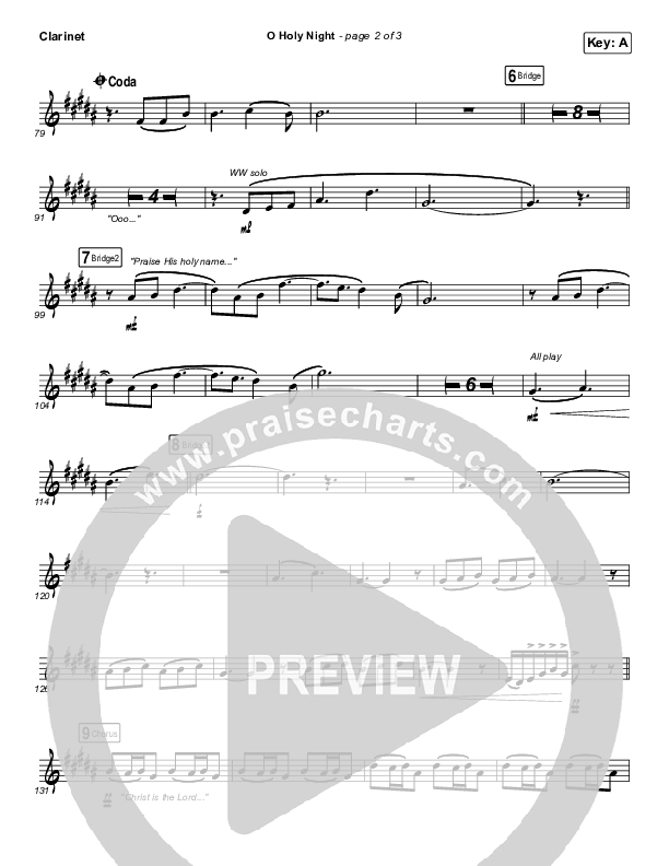 O Holy Night (Live) Clarinet (The McClures / Hannah McClure / Paul McClure)