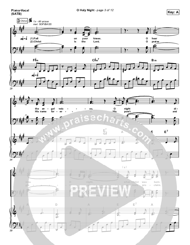 O Holy Night (Live) Chords PDF (The McClures / Hannah McClure / Paul  McClure) - PraiseCharts