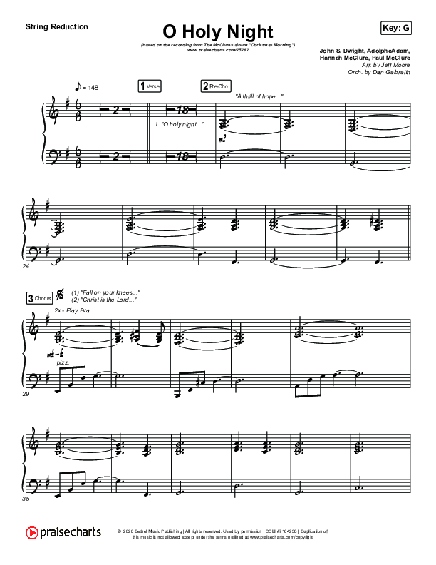 O Holy Night (Live) String Reduction (The McClures / Hannah McClure / Paul McClure)