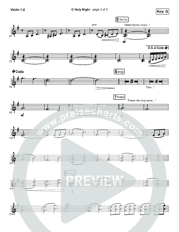 O Holy Night (Live) Violin 1/2 (The McClures / Hannah McClure / Paul McClure)